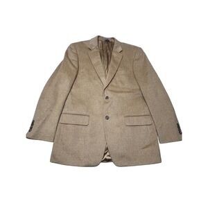 WH Belk Mens 40 Regular 100% Camel‎ hair Blazer Tan 2 Button Sport Coat Jacket